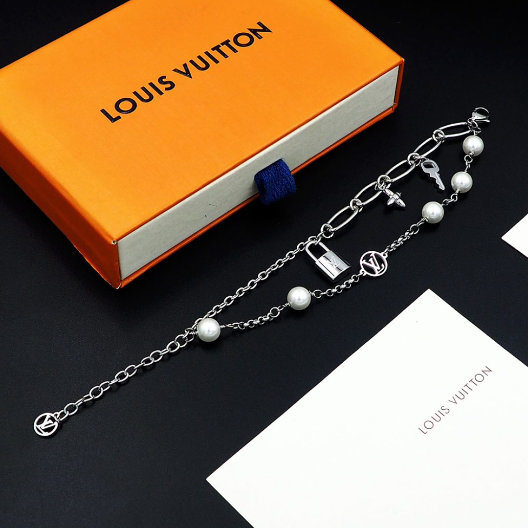 Louis Vuitton LV Mix Chains Bracelet   M1380A - DopestKickz