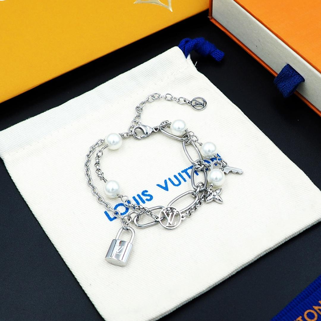 Louis Vuitton LV Mix Chains Bracelet   M1380A - DopestKickz