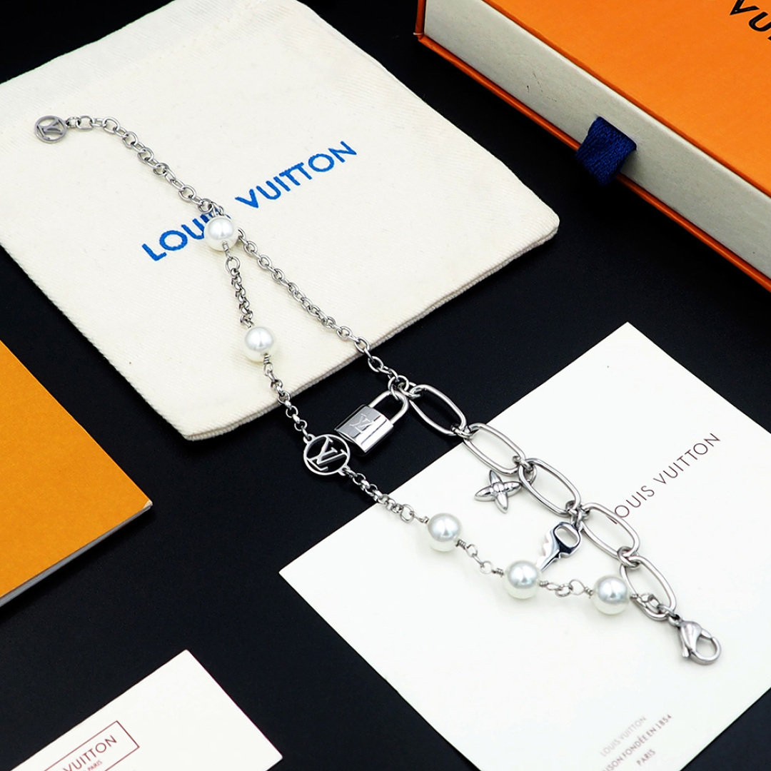 Louis Vuitton LV Mix Chains Bracelet   M1380A - DopestKickz