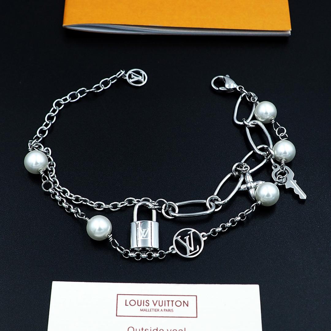 Louis Vuitton LV Mix Chains Bracelet   M1380A - DopestKickz