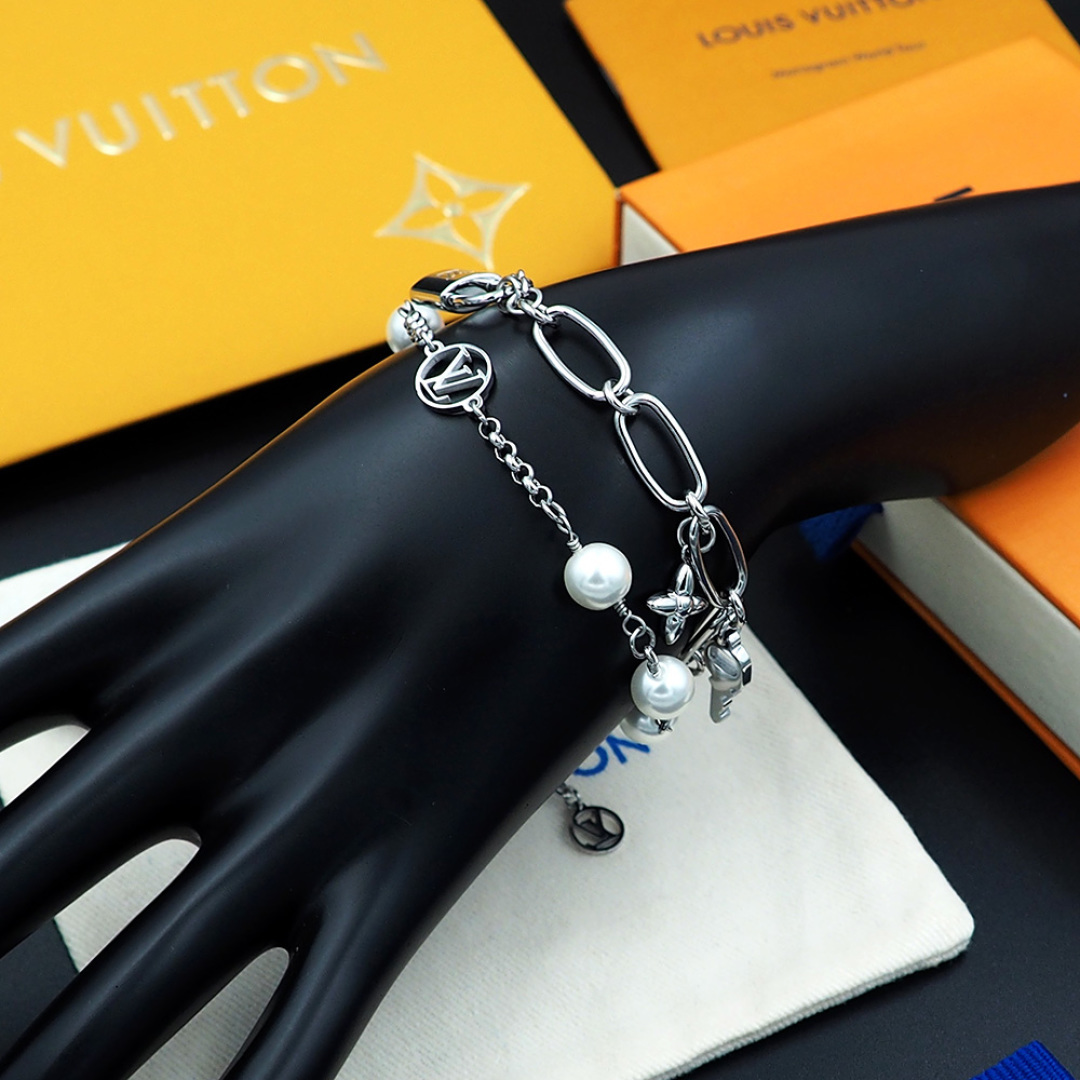 Louis Vuitton LV Mix Chains Bracelet   M1380A - DopestKickz