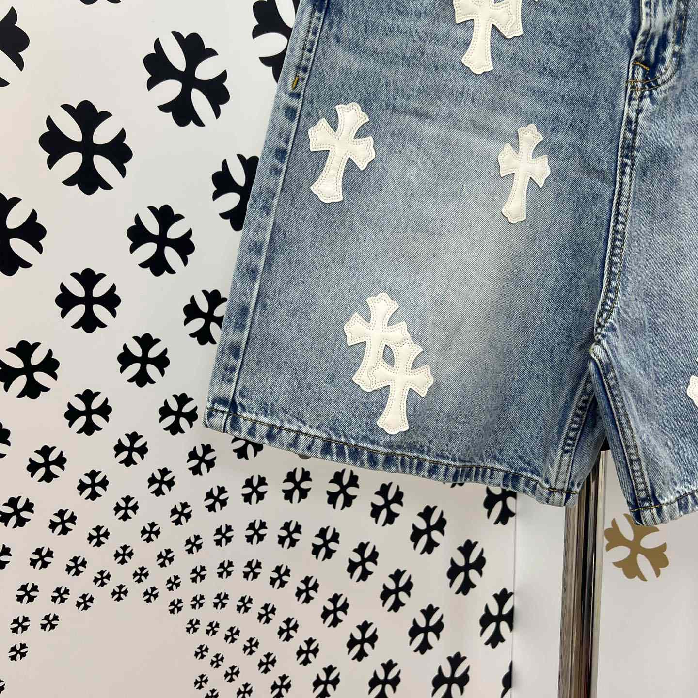 Chrome Hearts Denim Shorts - DopestKickz