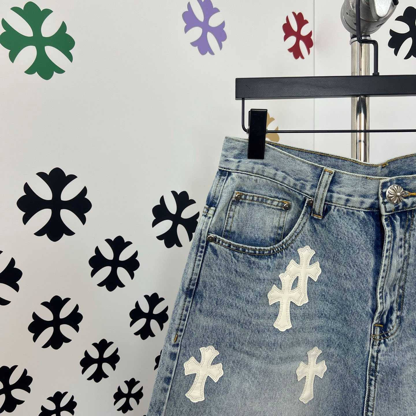 Chrome Hearts Denim Shorts - DopestKickz