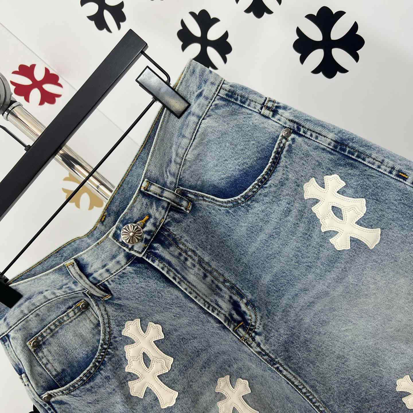 Chrome Hearts Denim Shorts - DopestKickz