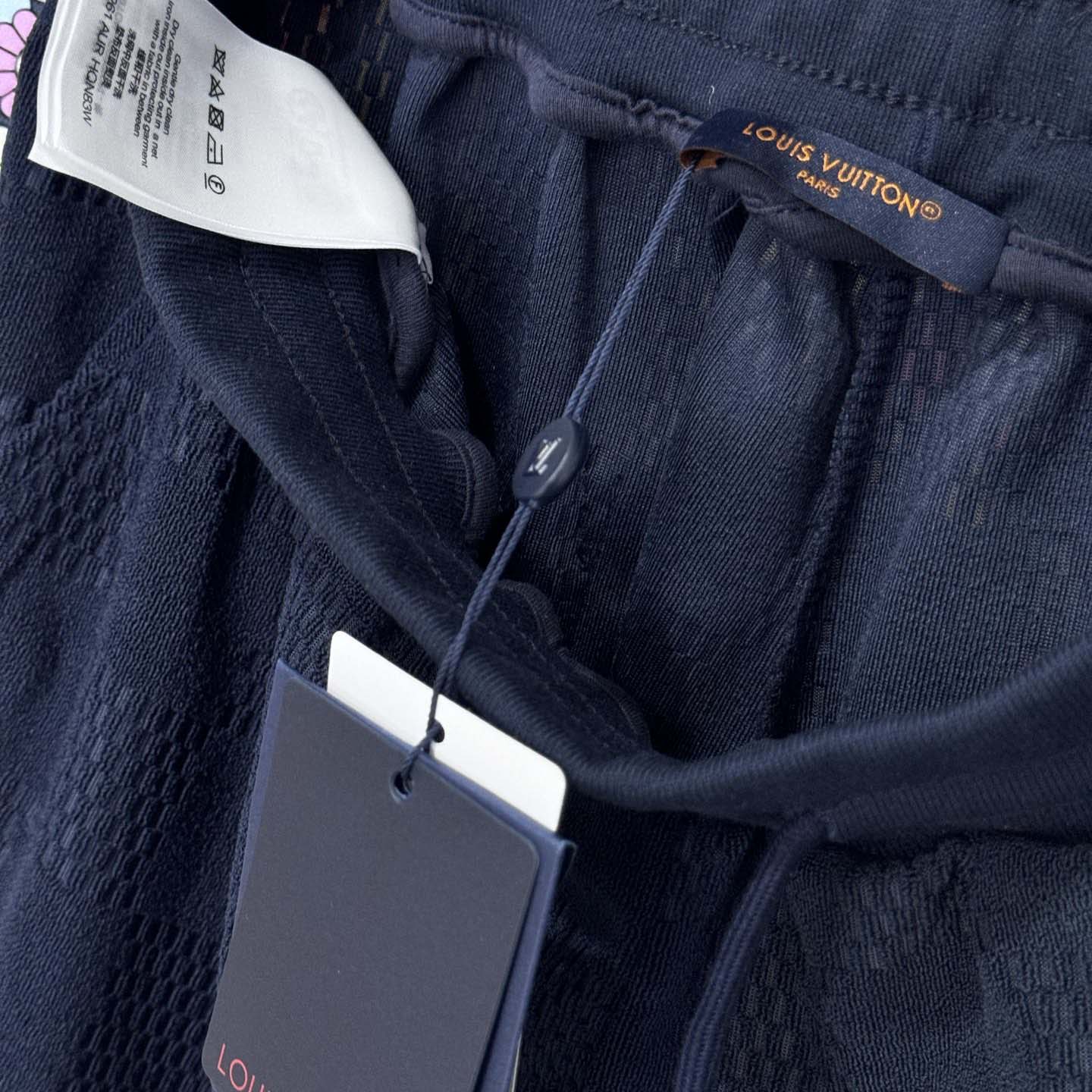 Louis Vuitton Damier French Terry Cotton-Blend Shorts   - DopestKickz