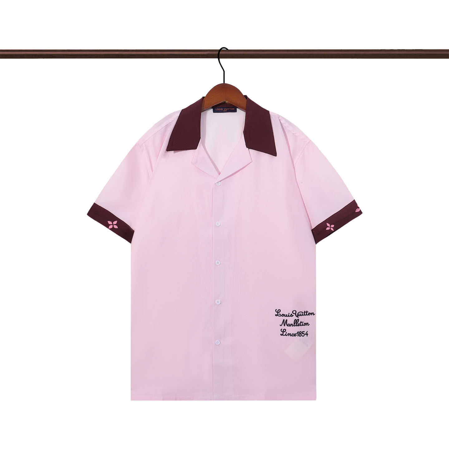 Louis Vuitton Ribbed Collar Short-Sleeved Shirt 1AIKAC - DopestKickz