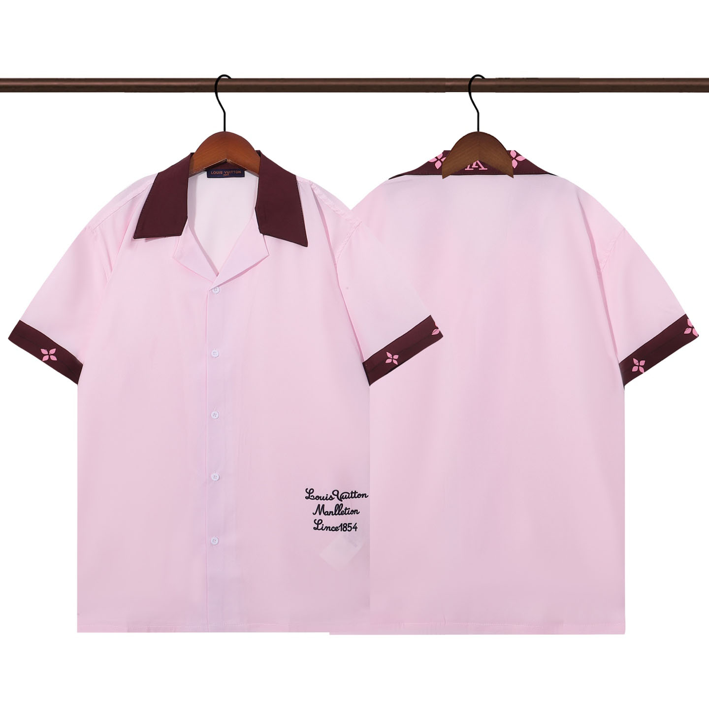 Louis Vuitton Ribbed Collar Short-Sleeved Shirt 1AIKAC - DopestKickz