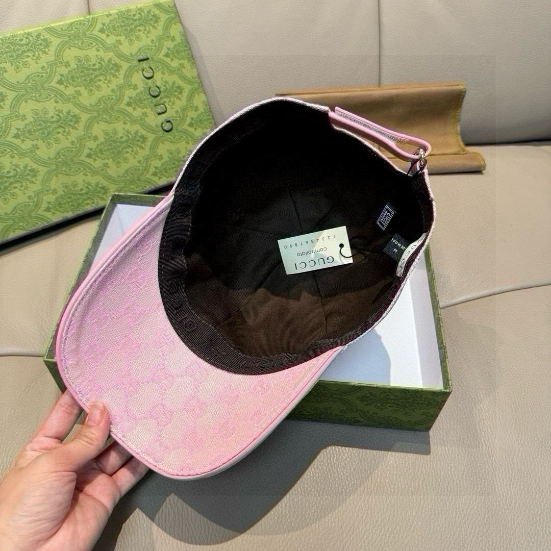 Gucci Original GG Canvas Baseball Hat With Web - DopestKickz