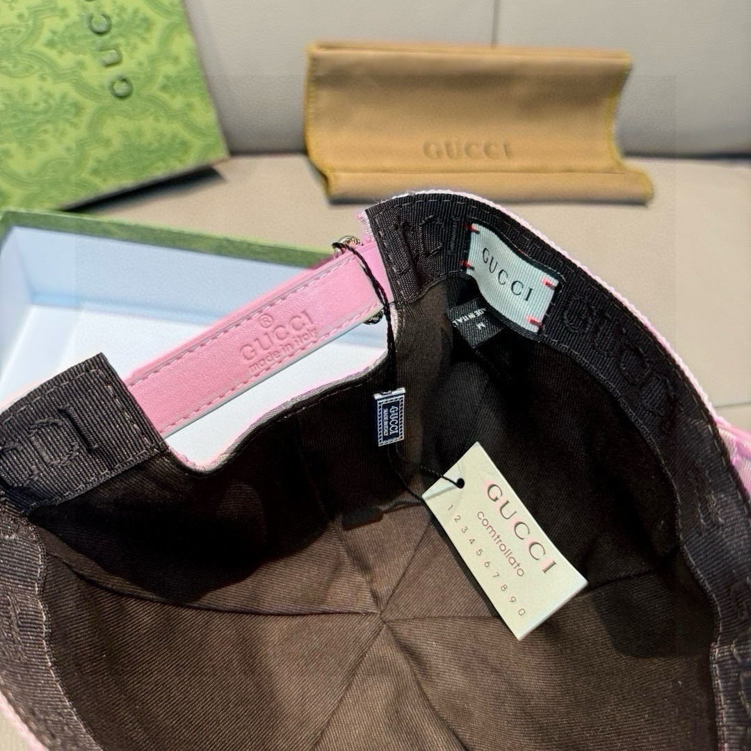 Gucci Original GG Canvas Baseball Hat With Web - DopestKickz