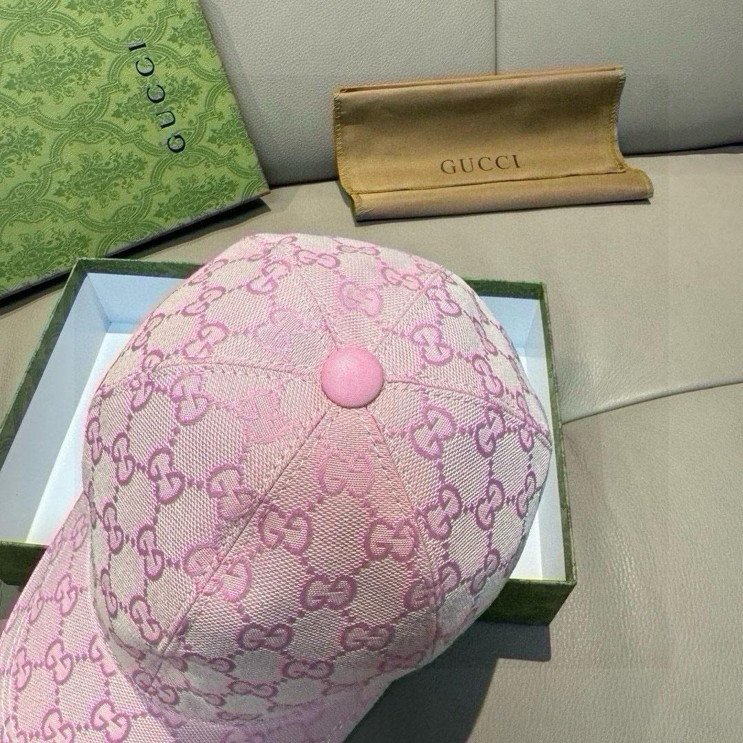 Gucci Original GG Canvas Baseball Hat With Web - DopestKickz