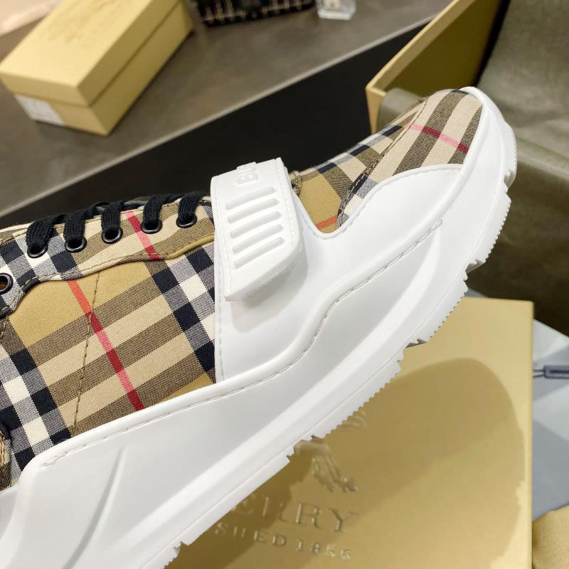Burberry Check, Suede and Leather Sneakers - DopestKickz