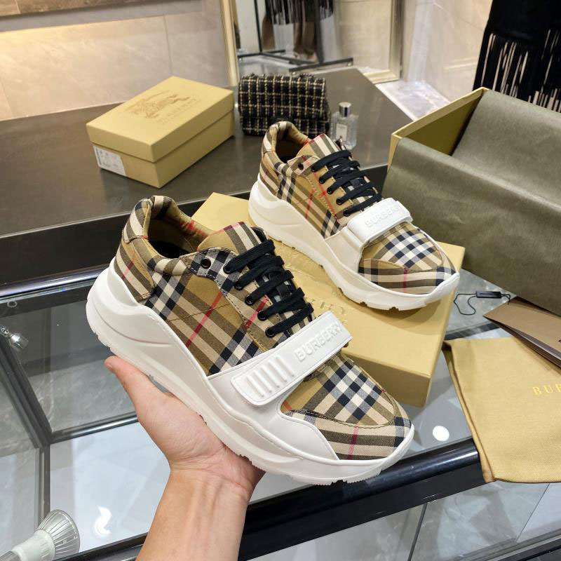 Burberry Check, Suede and Leather Sneakers - DopestKickz
