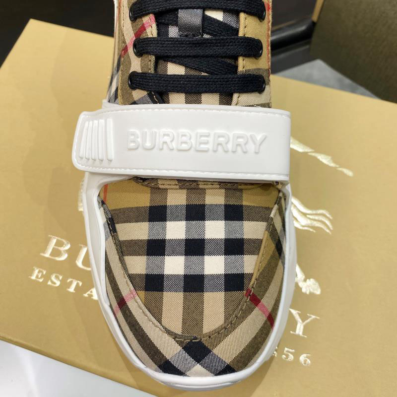 Burberry Check, Suede and Leather Sneakers - DopestKickz