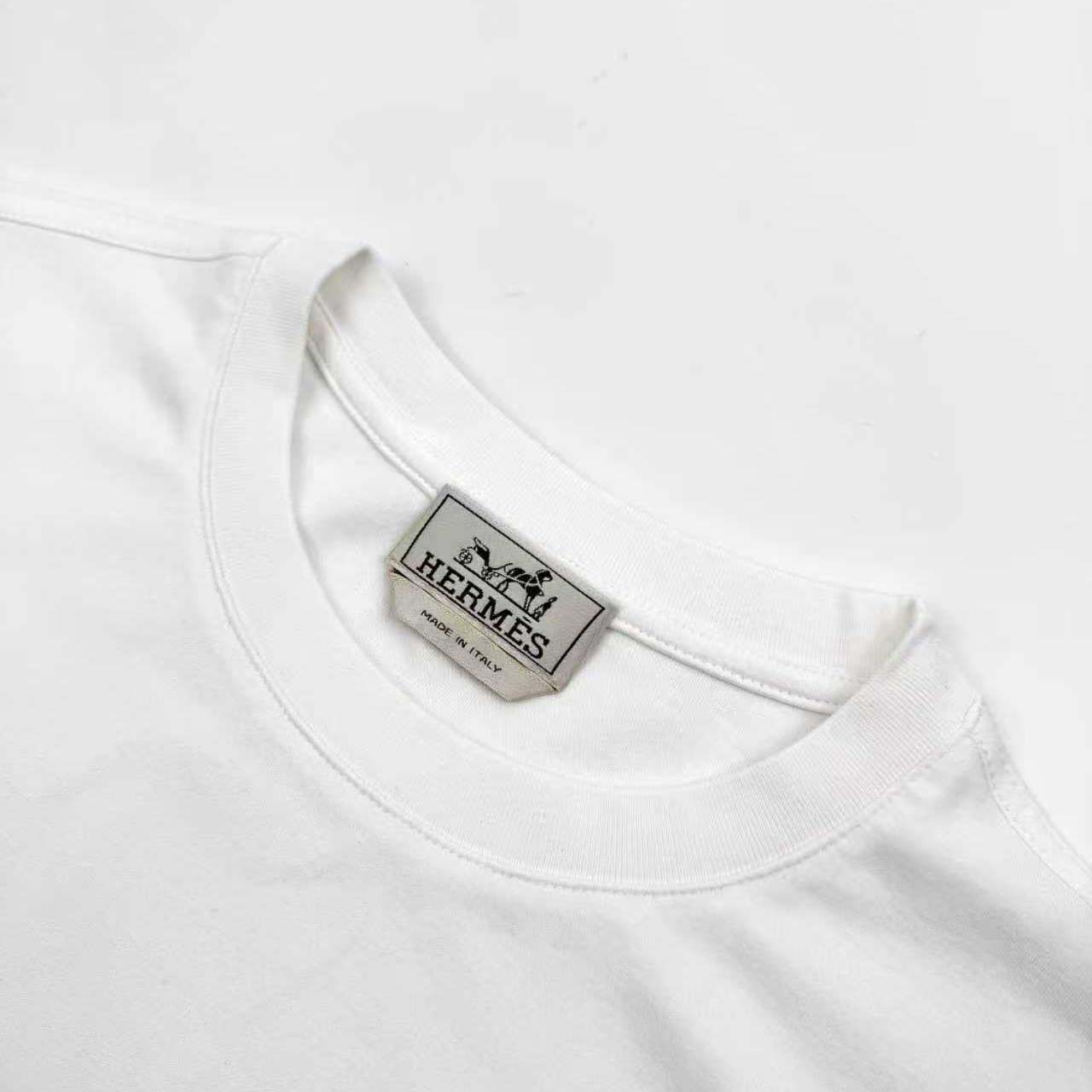 Hermes H Puzzle Leather Embroidery T-Shirt  - DopestKickz