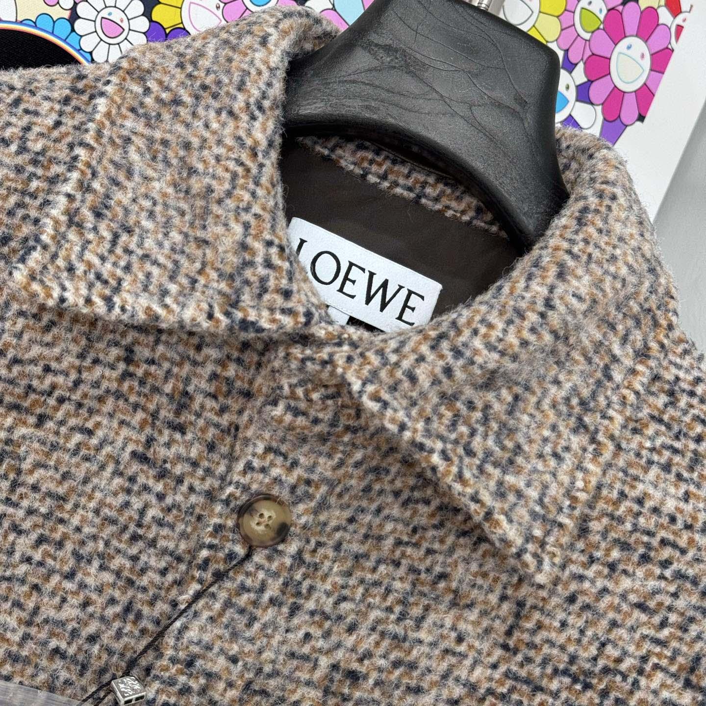 Loewe Overshirt In Wool And Llama Blend - DopestKickz