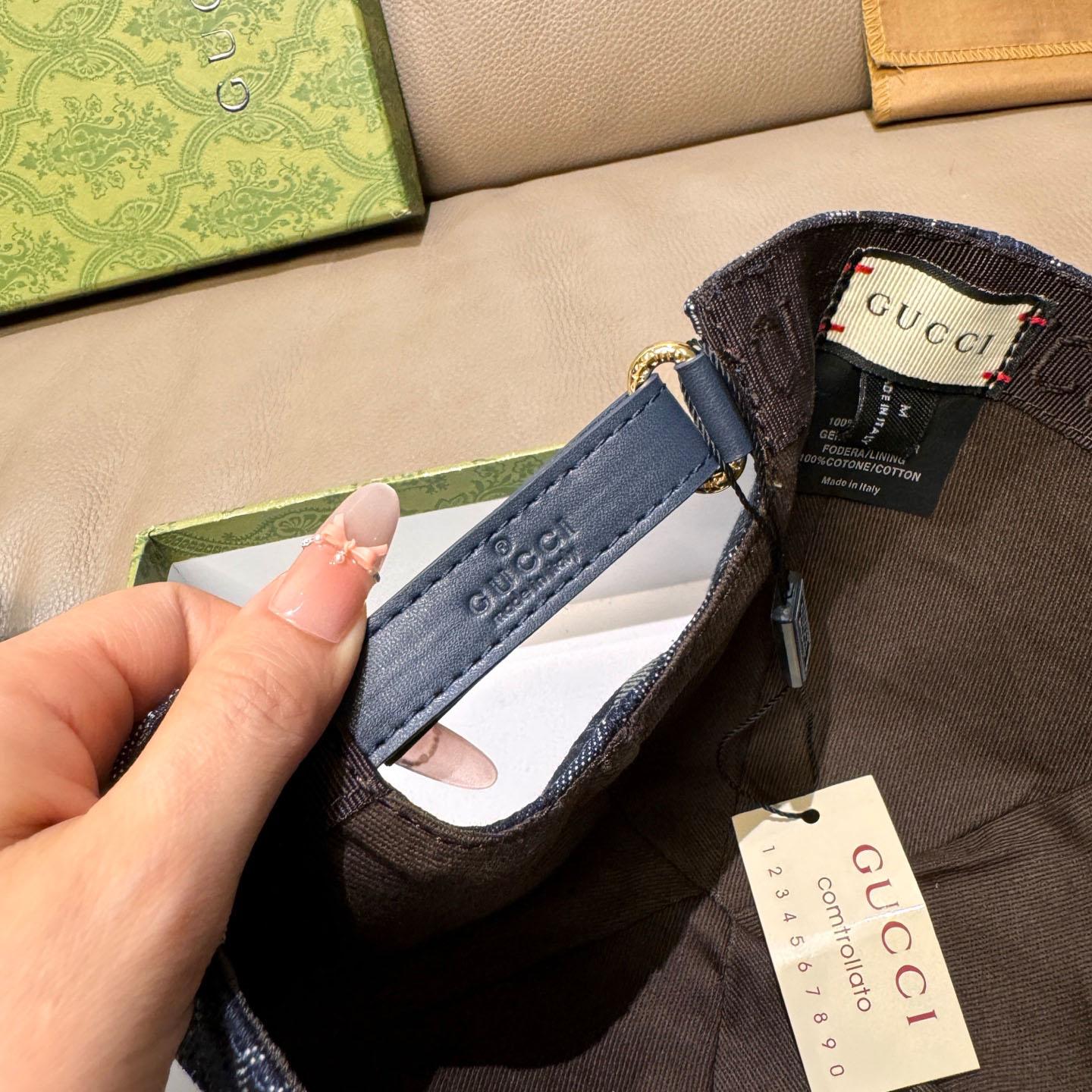 Gucci GG Denim Baseball Cap  - DopestKickz