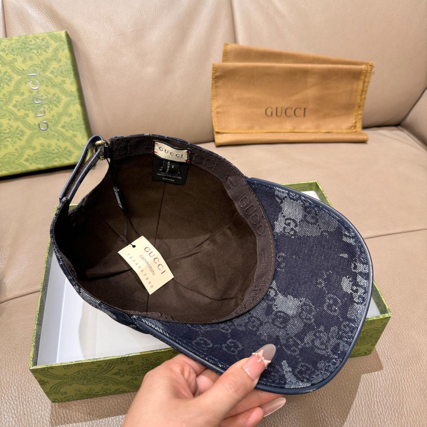 Gucci GG Denim Baseball Cap  - DopestKickz