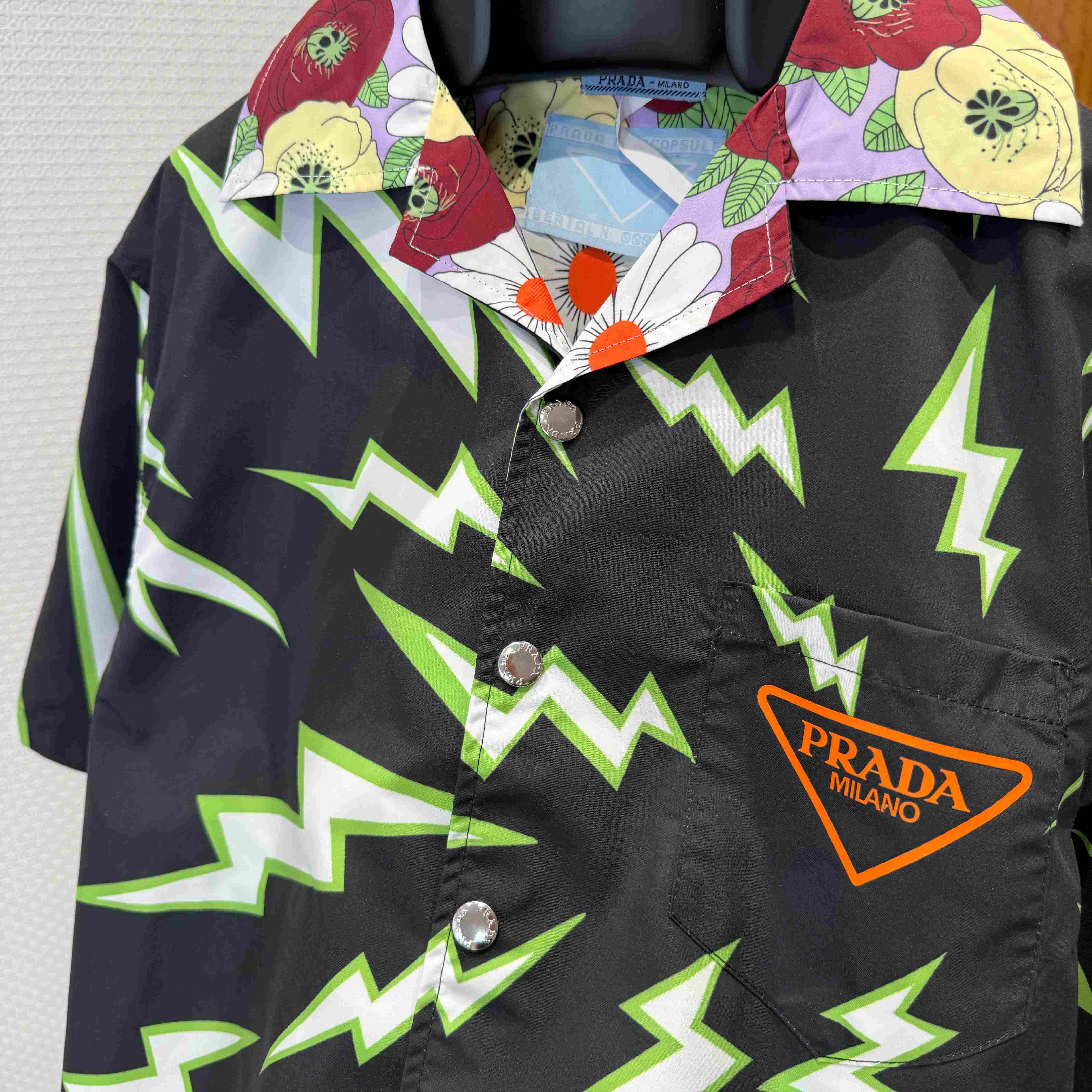 Prada Timecapsule Printed Cotton Shirt - DopestKickz