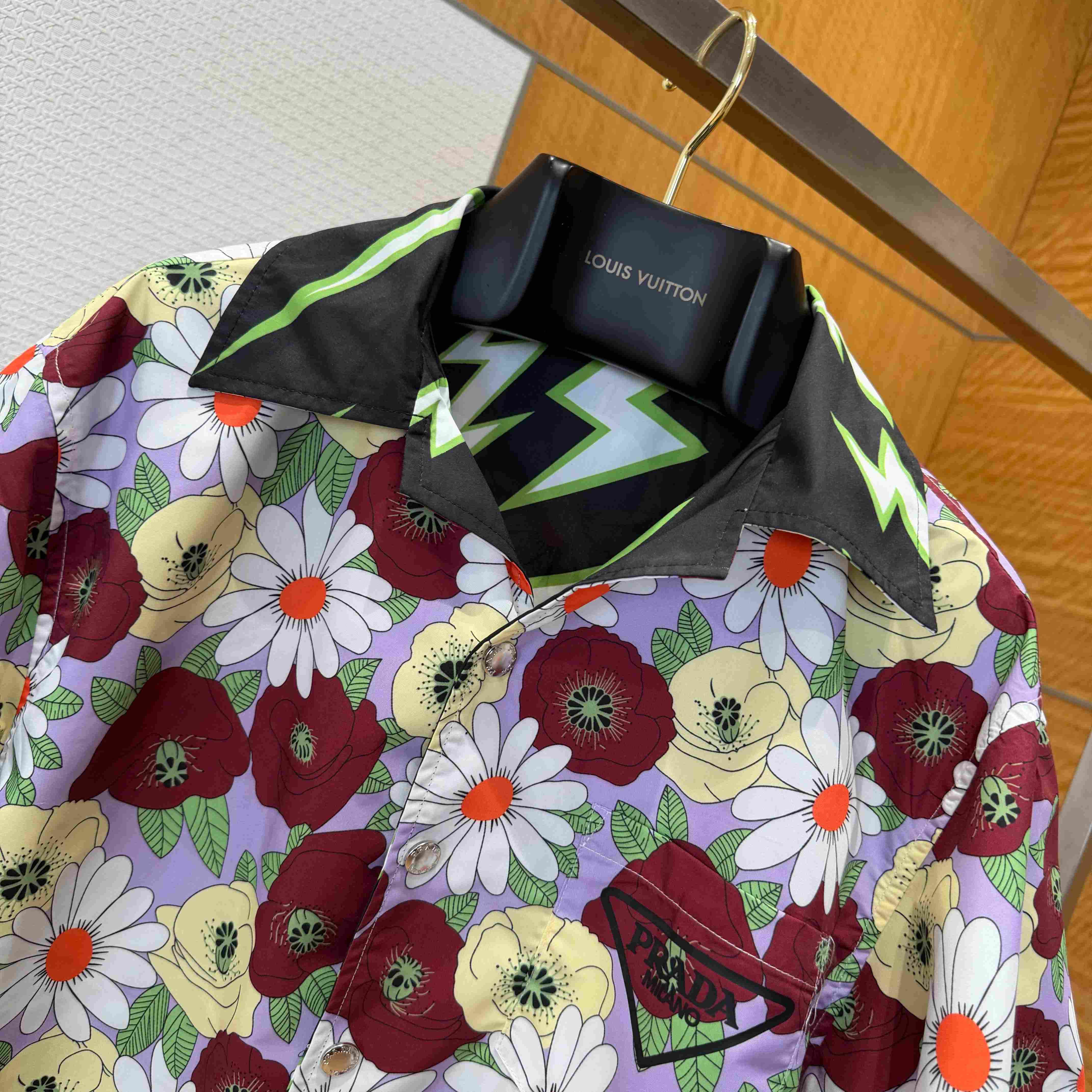 Prada Timecapsule Printed Cotton Shirt - DopestKickz