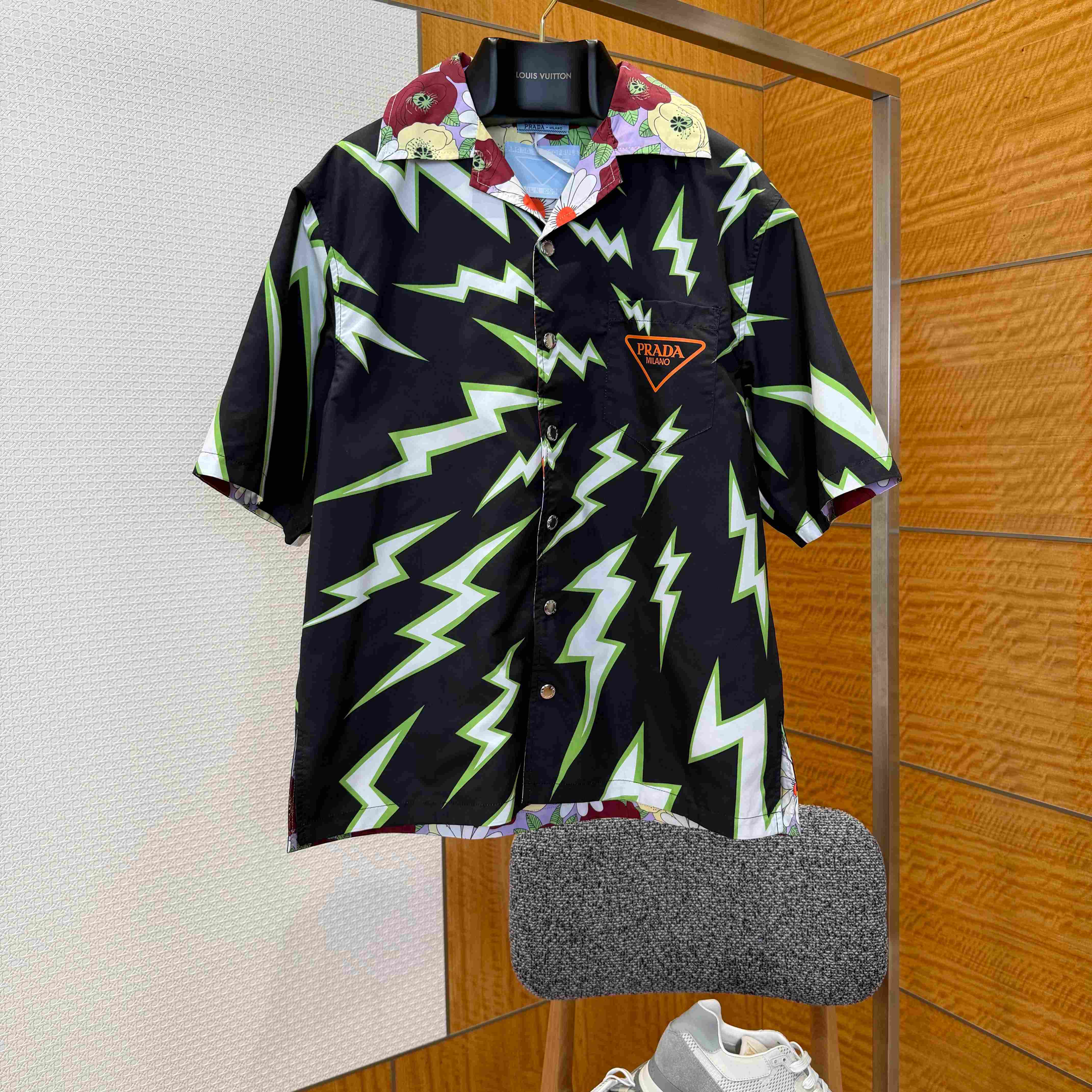 Prada Timecapsule Printed Cotton Shirt - DopestKickz