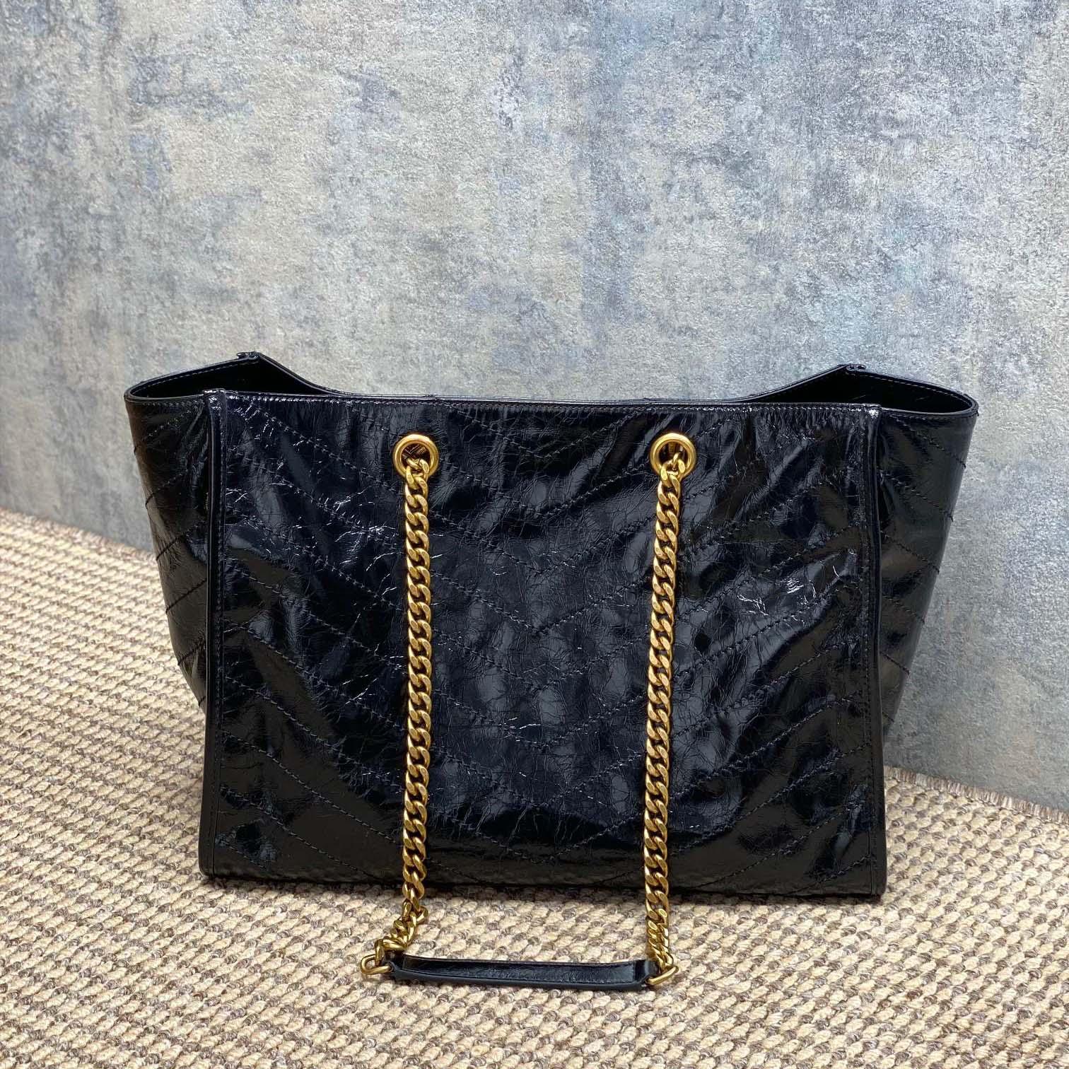 Saint Laurent Nini Shopping In Vintage Leather - DopestKickz