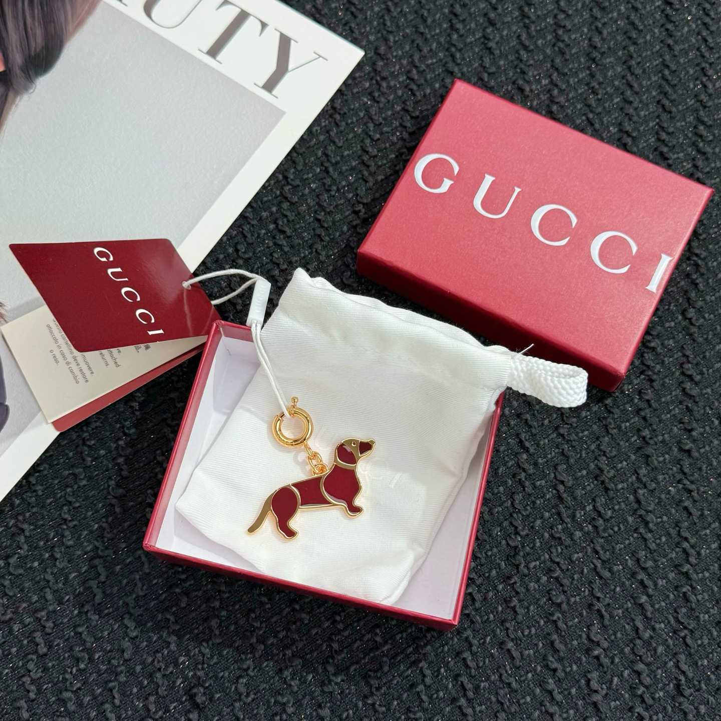 Gucci Red Dog-Shaped Bag - DopestKickz