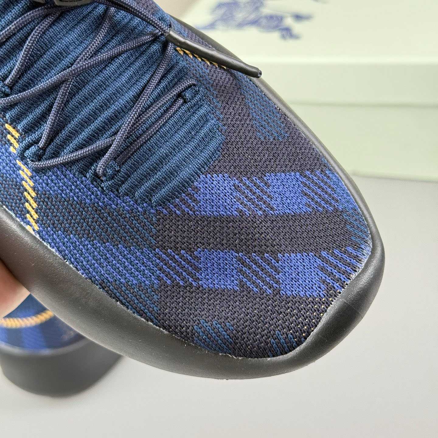 Burberry Check Knit Neptune Sneakers - DopestKickz
