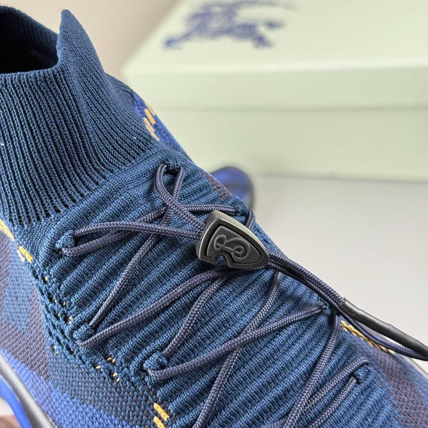 Burberry Check Knit Neptune Sneakers - DopestKickz