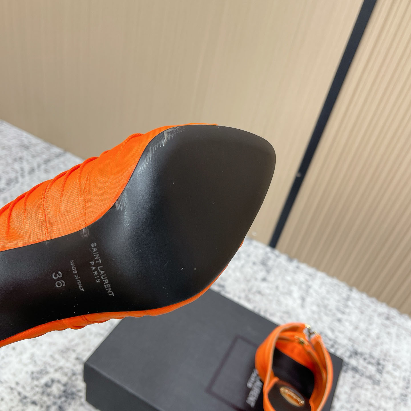 Saint Laurent EMILIE Mules In Satin Crepe - DopestKickz