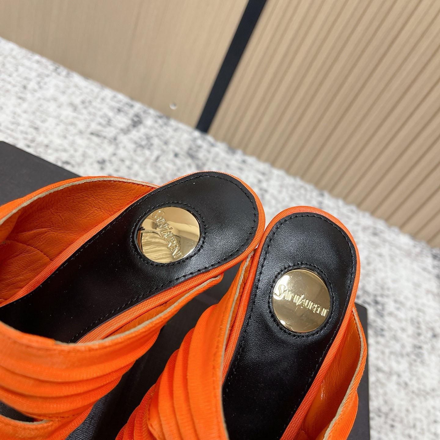 Saint Laurent EMILIE Mules In Satin Crepe - DopestKickz