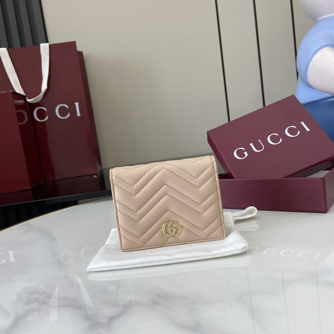Gucci GG Marmont Card Case Wallet  466492 - DopestKickz