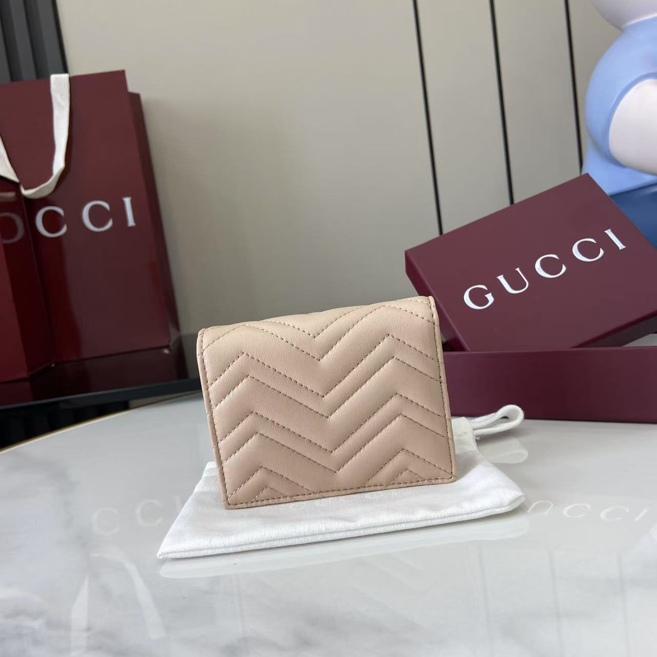 Gucci GG Marmont Card Case Wallet  466492 - DopestKickz