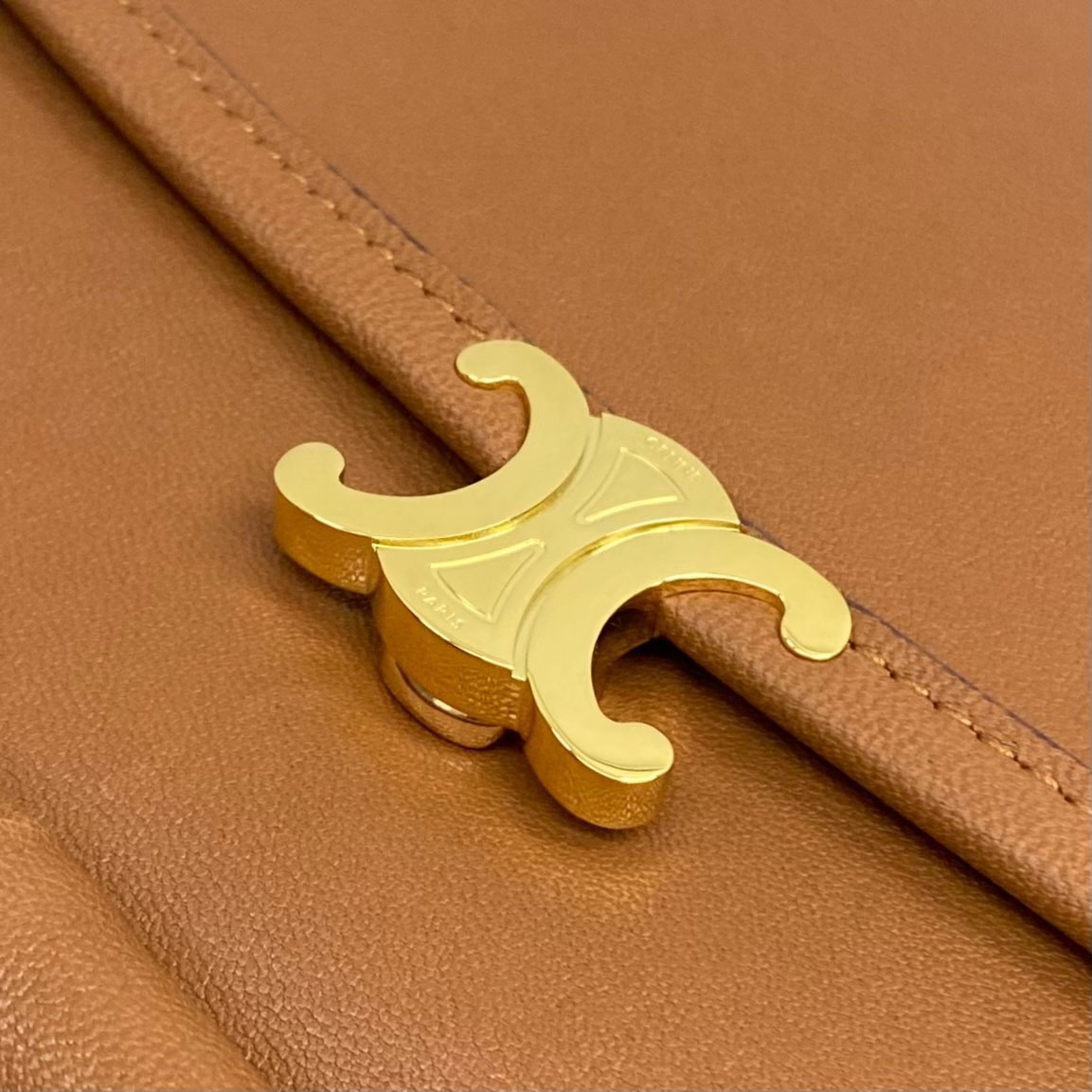 Celine HALFMOON SOFT TRIOMPHE BAG IN SUPPLE SHINY LAMBSKIN - DopestKickz