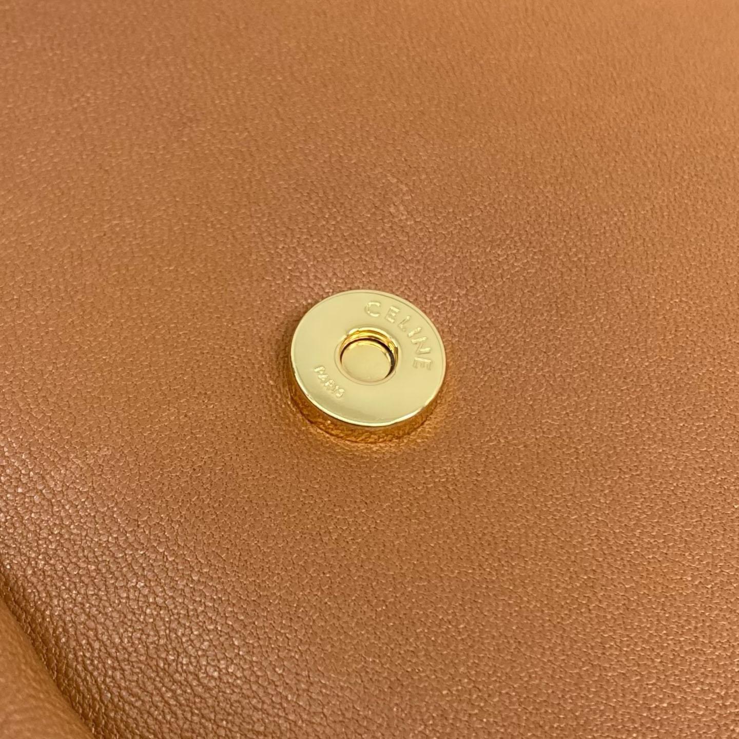 Celine HALFMOON SOFT TRIOMPHE BAG IN SUPPLE SHINY LAMBSKIN - DopestKickz