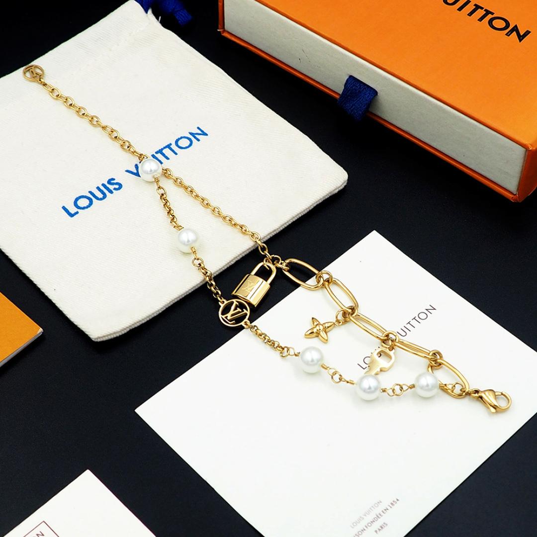Louis Vuitton LV Mix Chains Bracelet   M1380A - DopestKickz