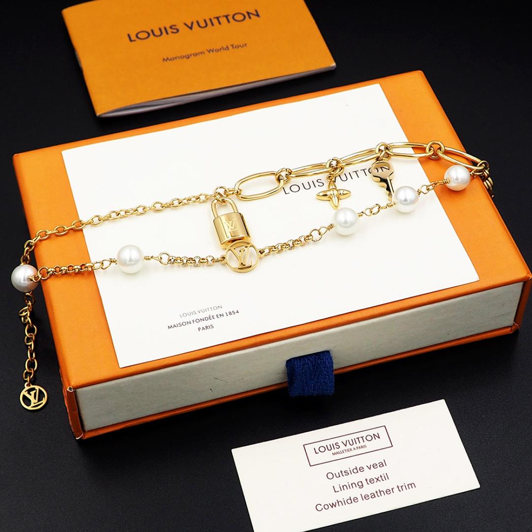 Louis Vuitton LV Mix Chains Bracelet   M1380A - DopestKickz