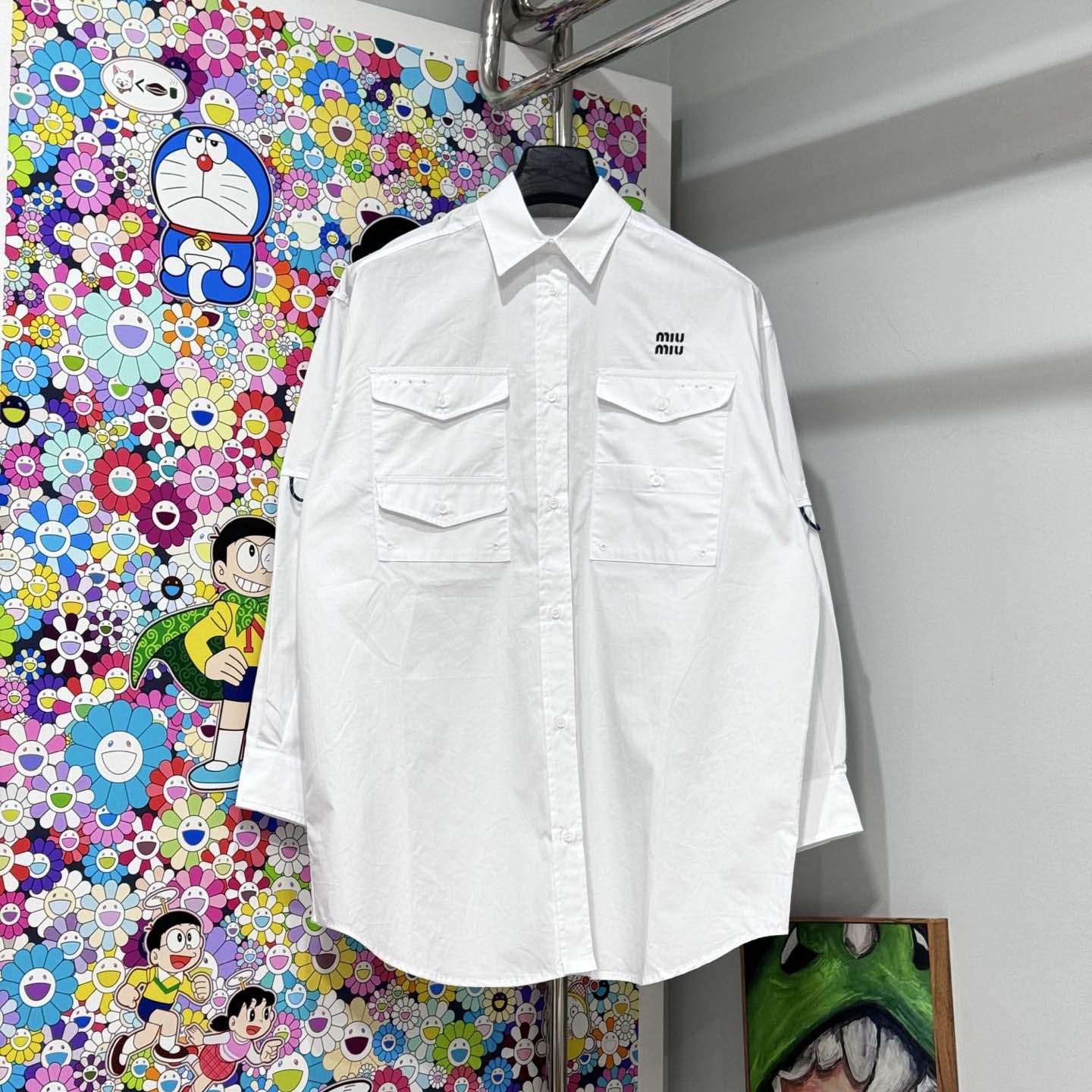 Miu Miu Poplin Shirt-dress - DopestKickz