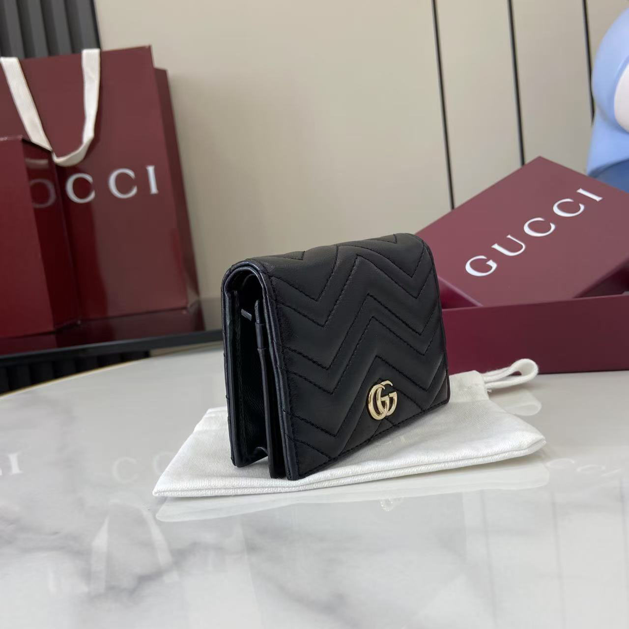 Gucci GG Marmont Card Case Wallet 466492 - DopestKickz