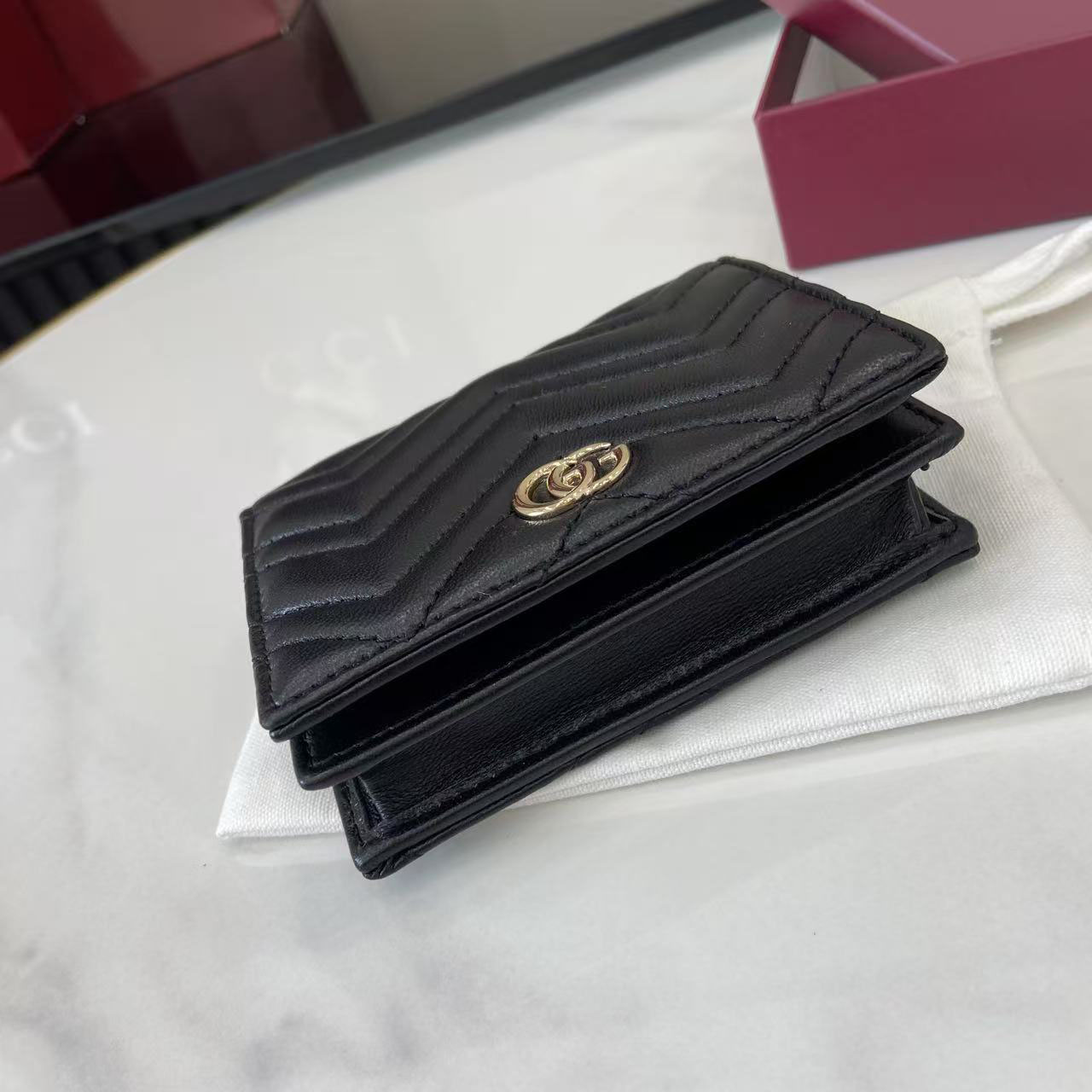 Gucci GG Marmont Card Case Wallet 466492 - DopestKickz