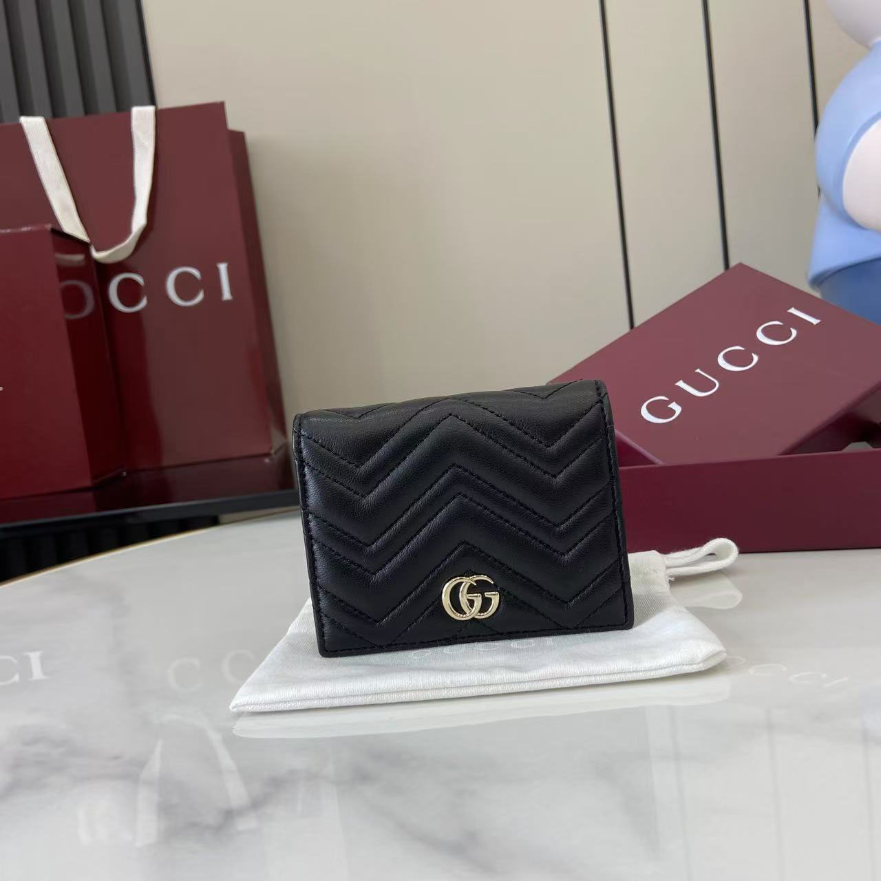 Gucci GG Marmont Card Case Wallet 466492 - DopestKickz