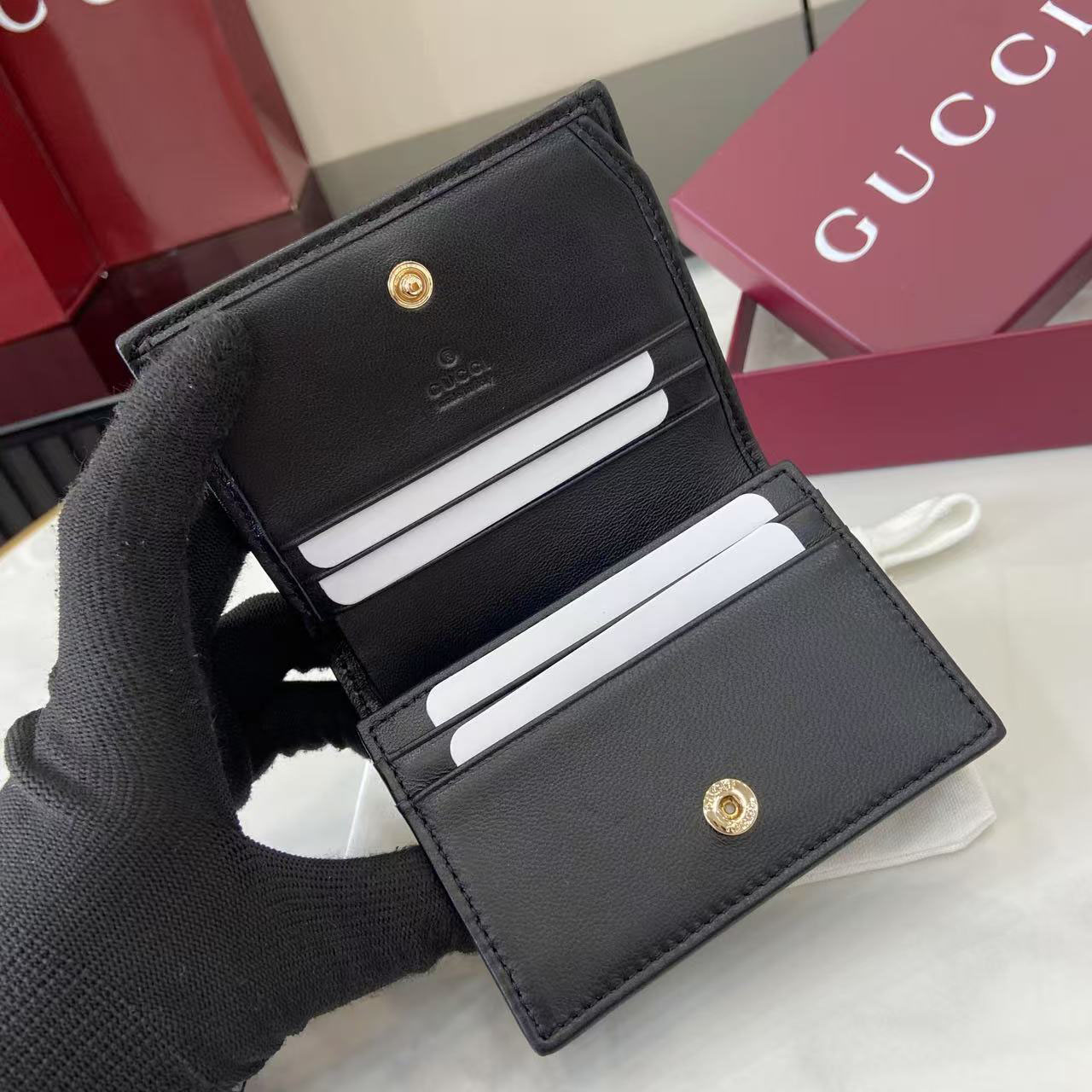 Gucci GG Marmont Card Case Wallet 466492 - DopestKickz