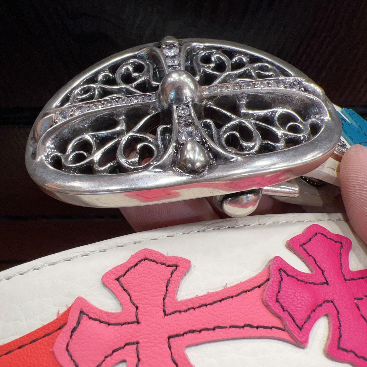 Chrome Hearts Leather Belt   - DopestKickz