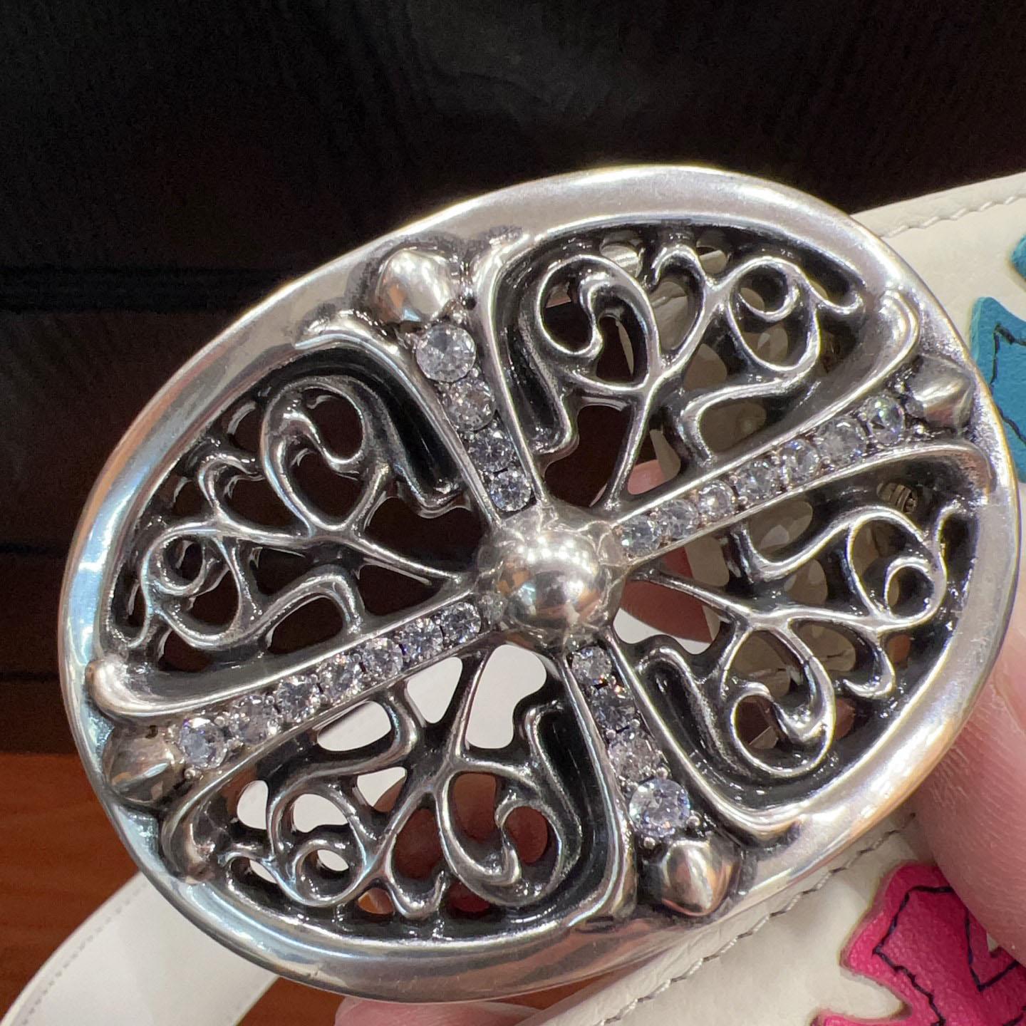 Chrome Hearts Leather Belt   - DopestKickz