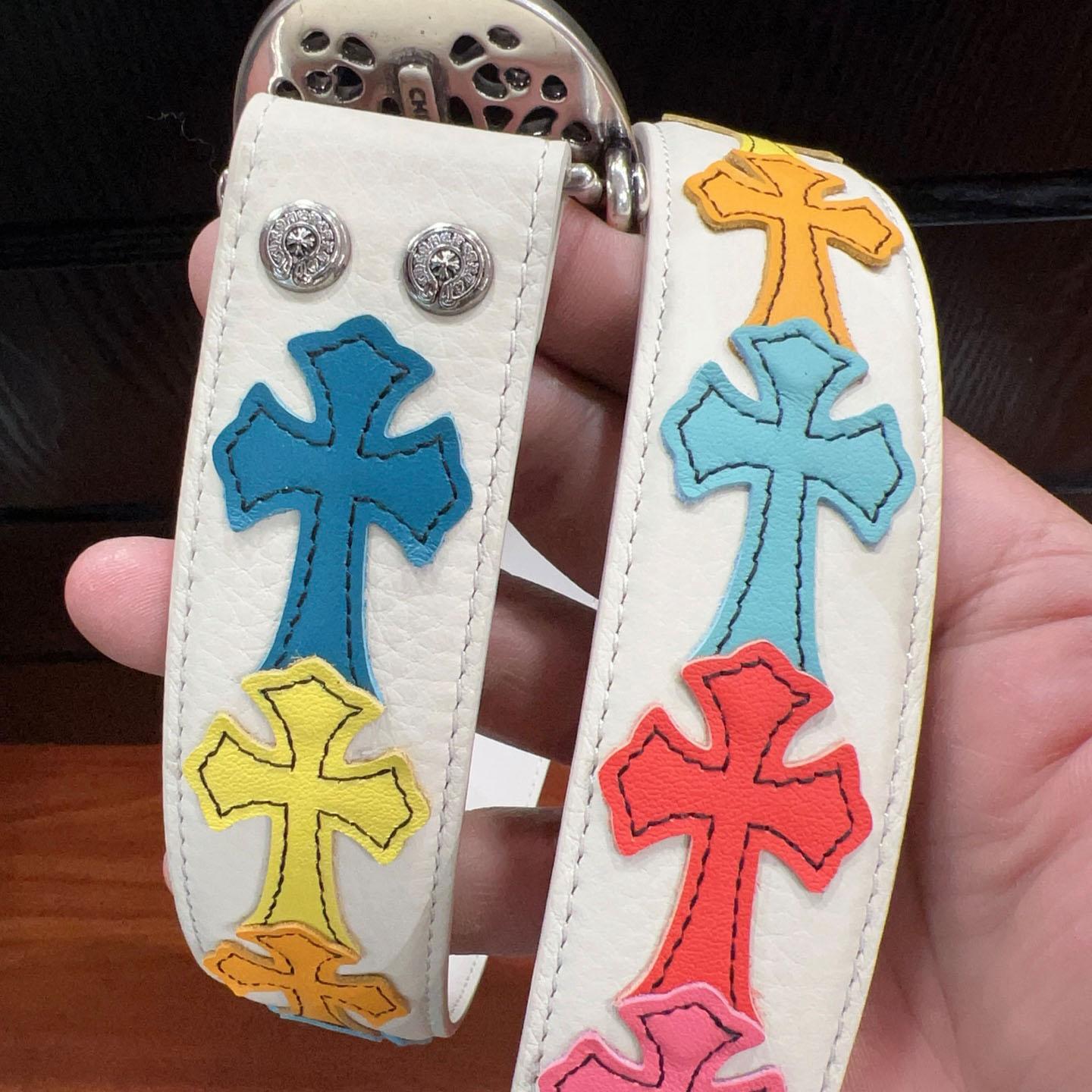 Chrome Hearts Leather Belt   - DopestKickz