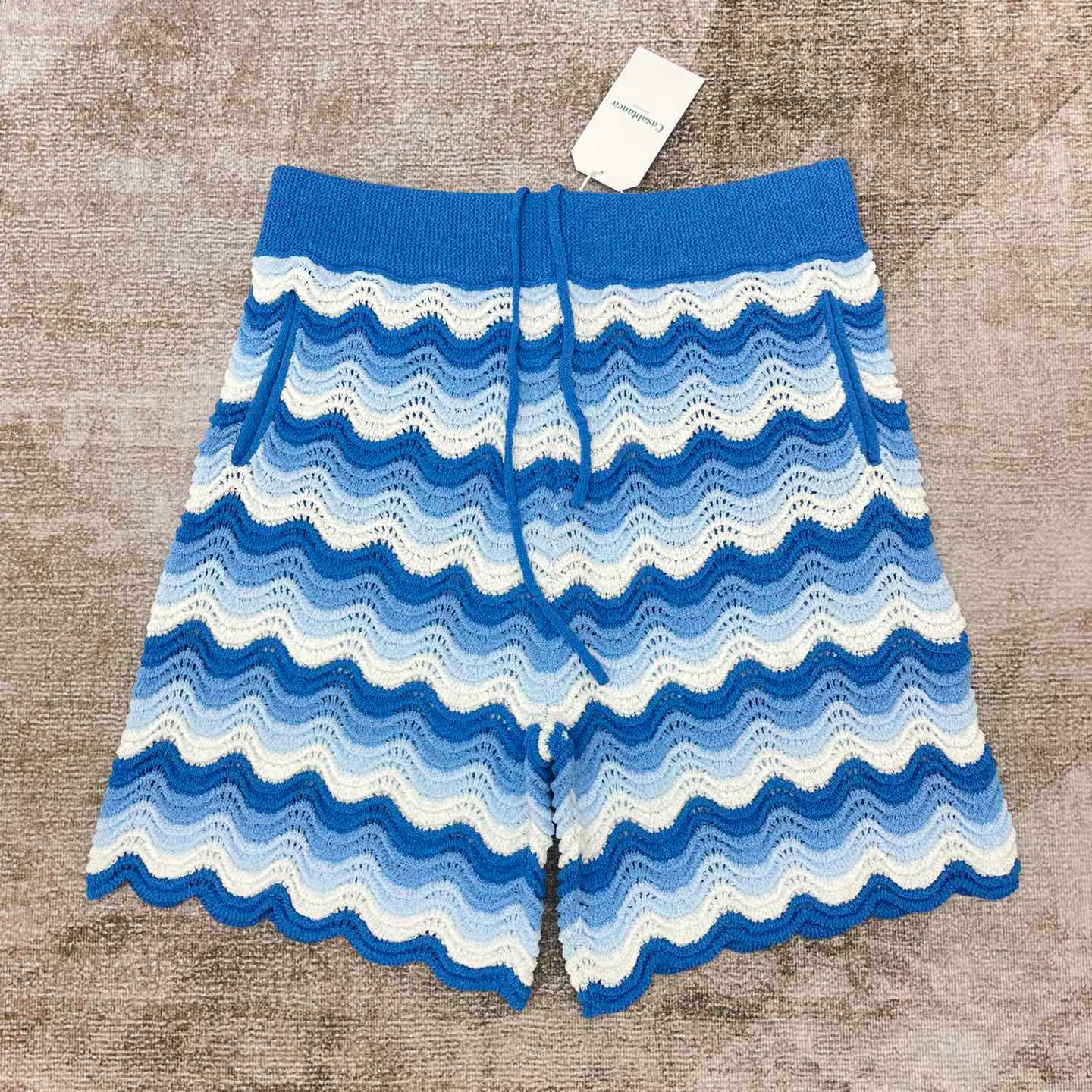 Casablanca Wavy Gradient Crochet Shorts  D008 - DopestKickz