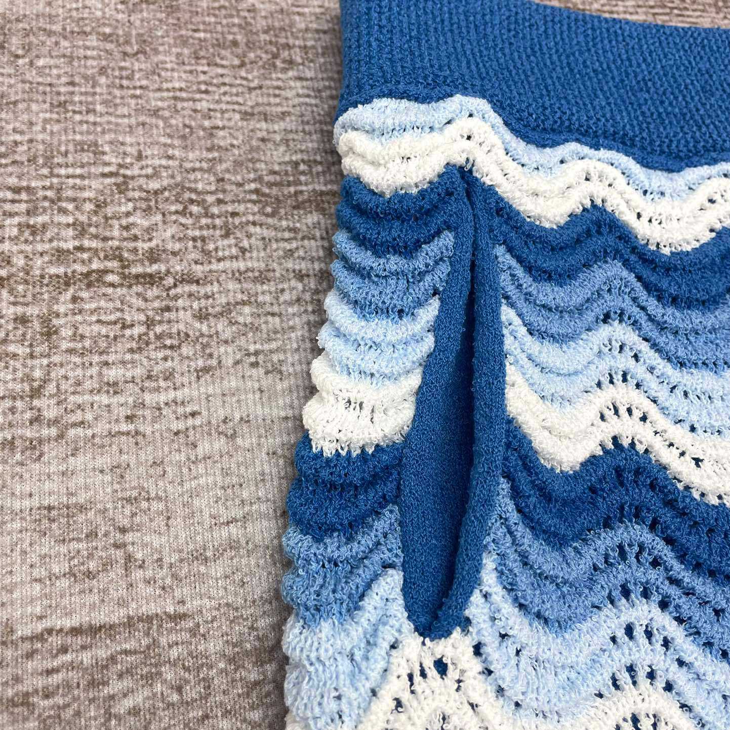 Casablanca Wavy Gradient Crochet Shorts  D008 - DopestKickz