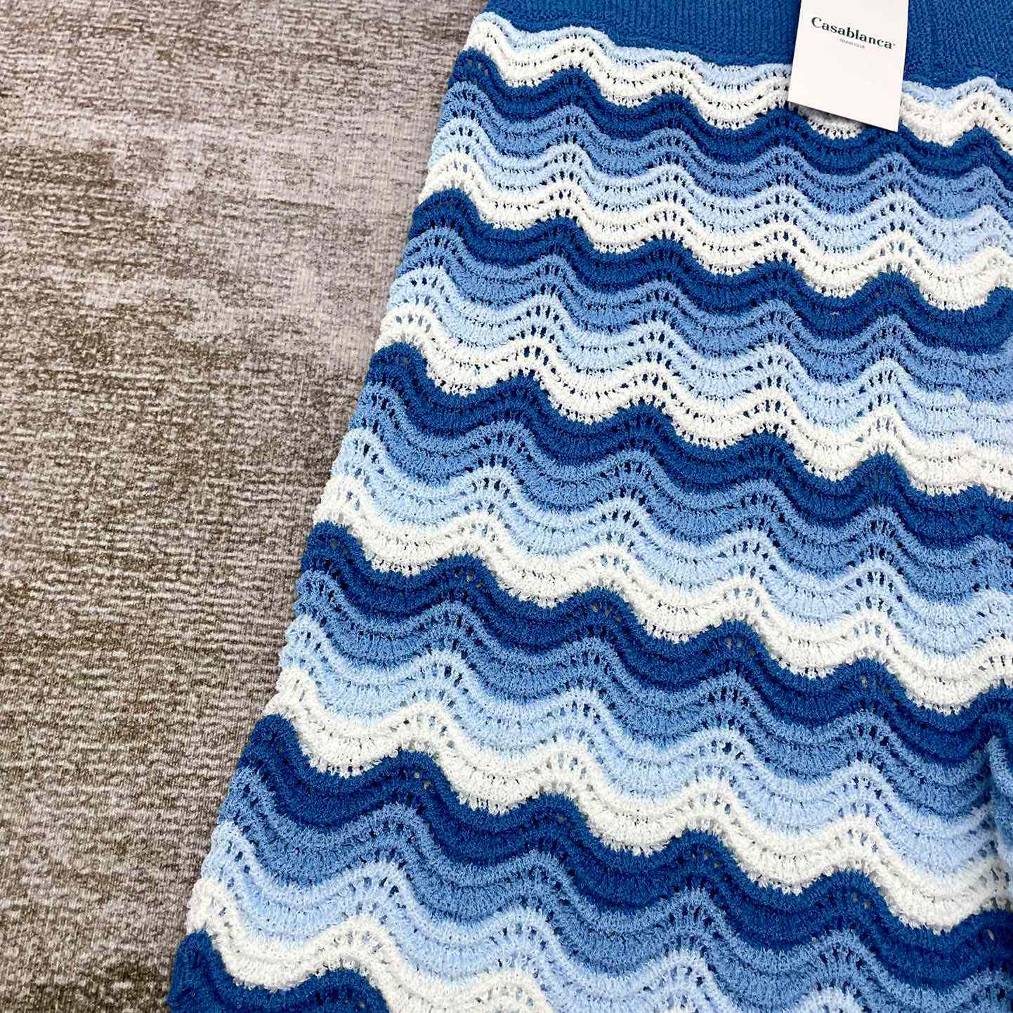 Casablanca Wavy Gradient Crochet Shorts  D008 - DopestKickz