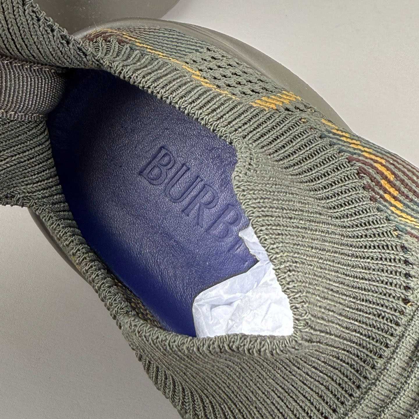 Burberry Check Knit Neptune Sneakers - DopestKickz