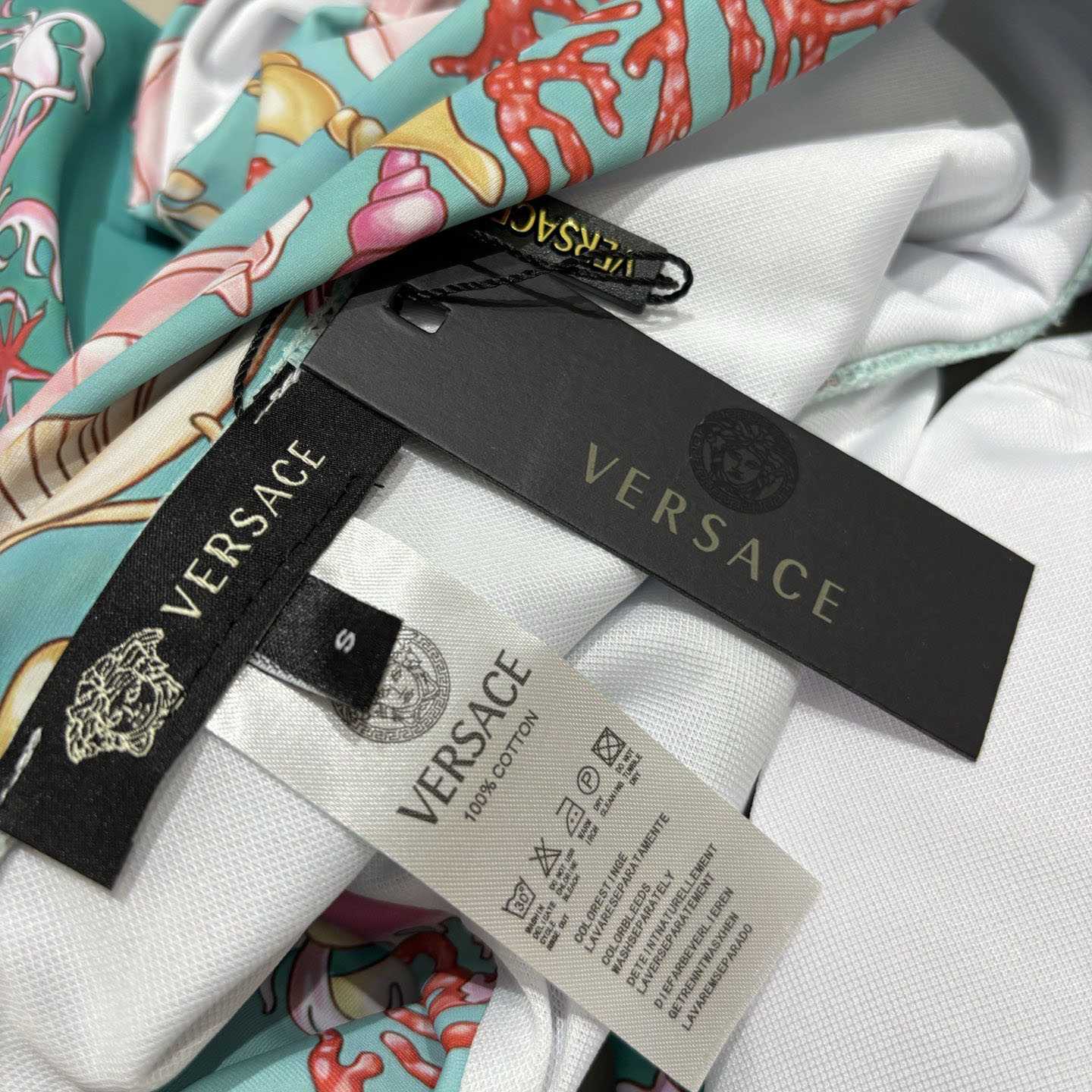 Versace Underwater Barocco Print Bodysuit - DopestKickz