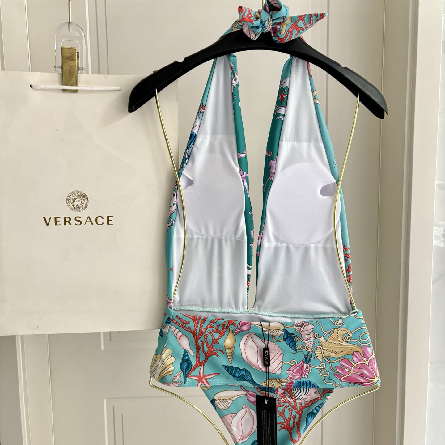 Versace Underwater Barocco Print Bodysuit - DopestKickz